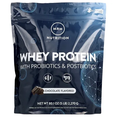 MRM Nutrition, сывороточный протеин, 2 млрд пробиотиков, шоколад, 2270 г (5 фунтов)