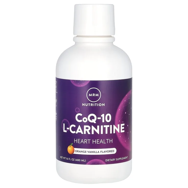 MRM Nutrition, жидкий коэнзим Q-10 и L-карнитин, апельсин и ваниль, 480 мл (16 жидк. унций)