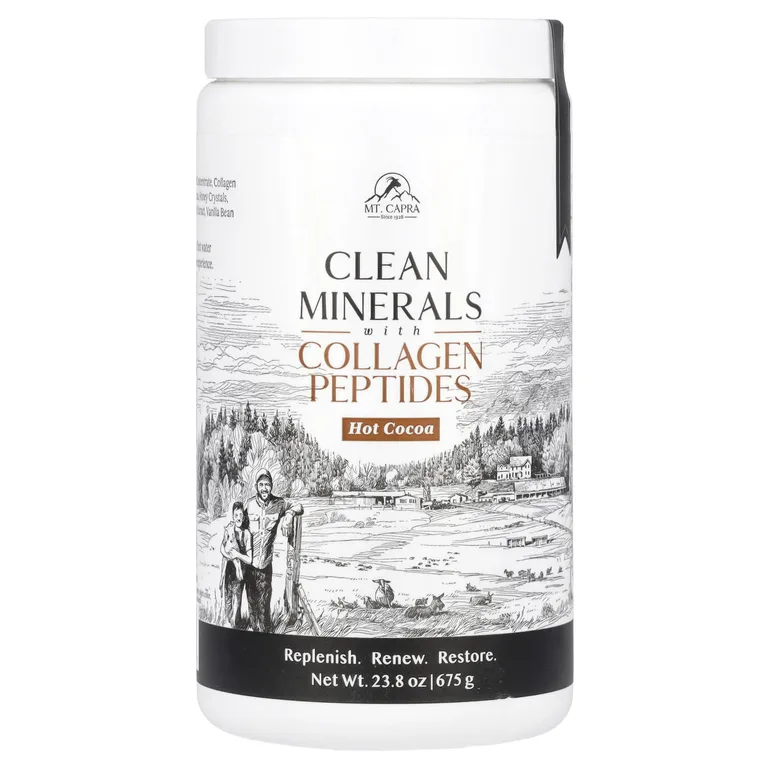 Mt. Capra, Clean Minerals с пептидами коллагена, горячее какао, 675 г (23,8 унции)