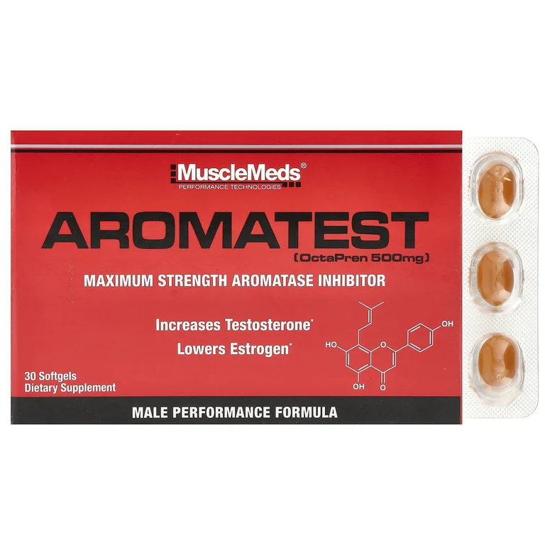 MuscleMeds, Aromatest, 500 мг, 30 капсул