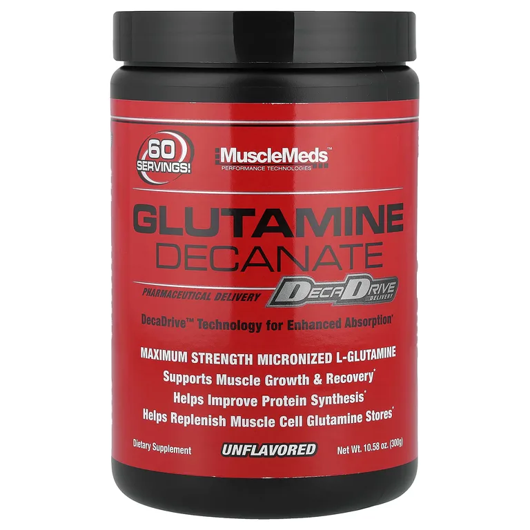MuscleMeds, Деканат глутамина, без добавок, 300 г (10,58 унции)