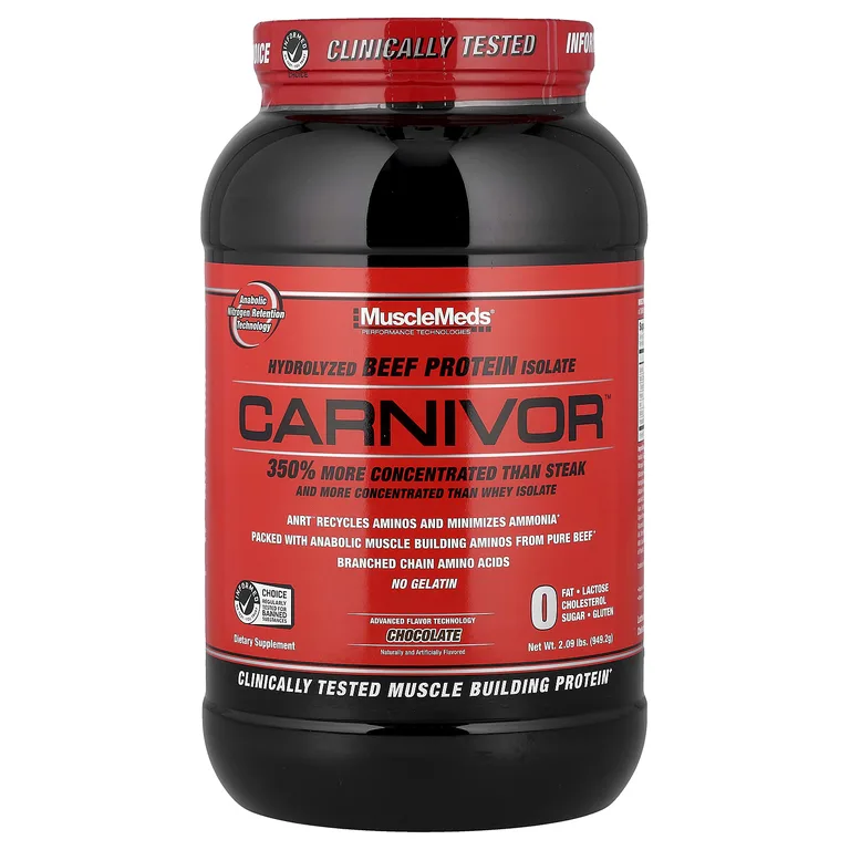 MuscleMeds, гидролизованный изолят говяжьего протеина, со вкусом шоколада, 949,2 г (2,09 фунта)