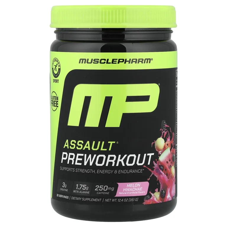 MusclePharm, Assault®, предтренировочный комплекс, хвачхэ с арбузом, 351 г (12,4 унции)
