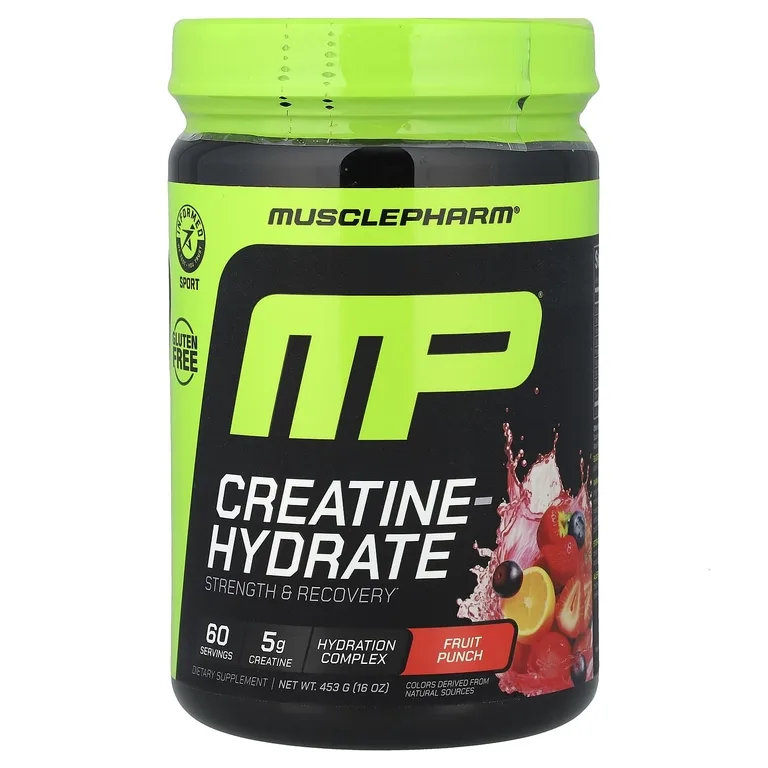 MusclePharm, гидратированный креатин, фруктовый пунш, 453 г (16 унций)