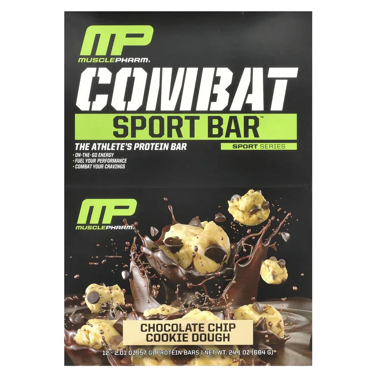 MusclePharm, протеиновые батончики с шоколадным печеньем, 12 батончиков, 57 г (2,01 унции)