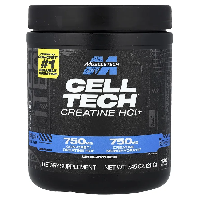 MuscleTech, гидрохлорид креатина, с нейтральным вкусом, 211 г (7,45 унции)
