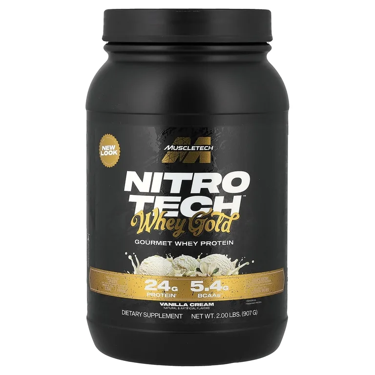MuscleTech, сывороточный протеин, со вкусом ванильного крема, 907 г (2 фунта)