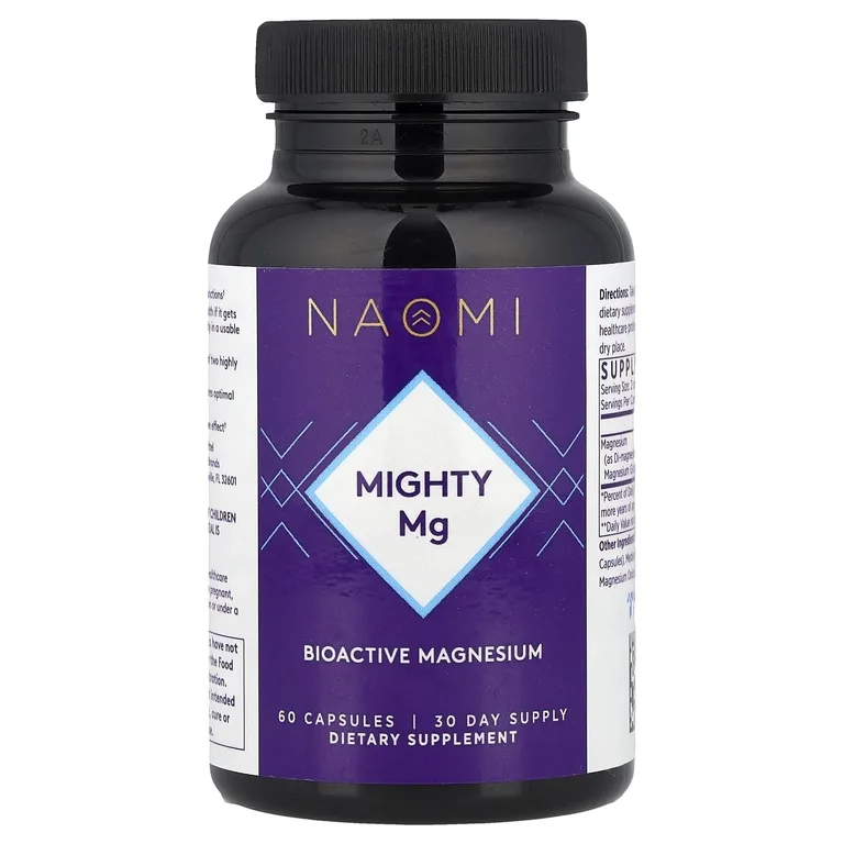 NAOMI, Mighty Mg, 60 капсул (180 мг в 1 капсуле)