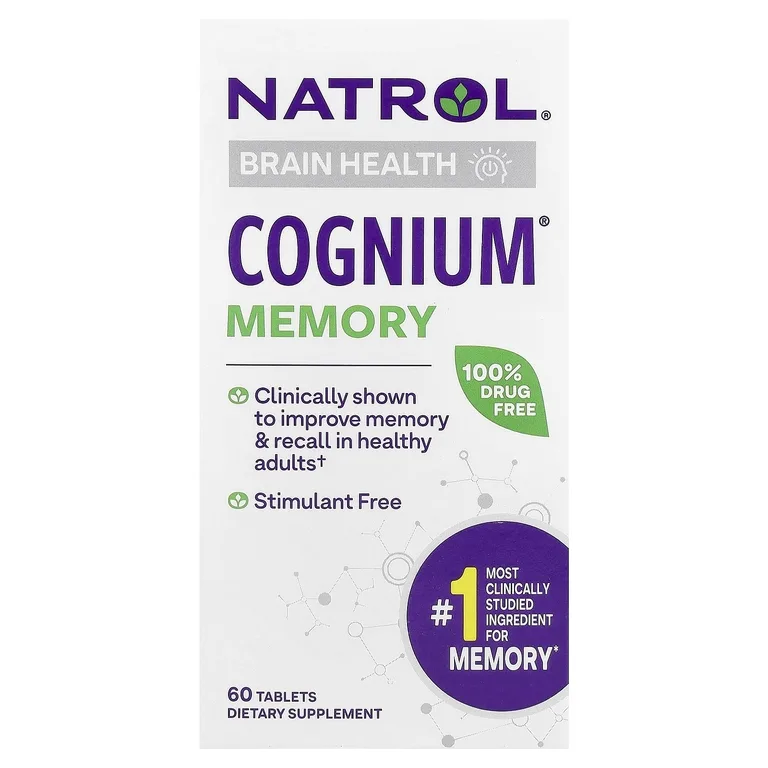Natrol, добавка для поддержки памяти и здоровья мозга, 100 мг, 60 таблеток