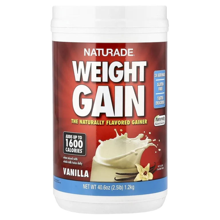 Naturade, добавка для набора веса, вкус ваниль, 1,1 кг (2,5 фунта; 40,6 унции)