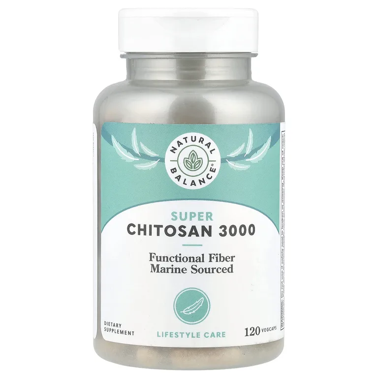 Natural Balance, супер хитозан, 3000, 120 растительных капсул (750 мг в 1 капсуле)