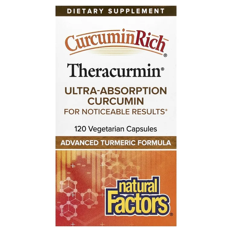 Natural Factors, CurcuminRich, Theracurmin, куркумин, 30 мг, 120 вегетарианских капсул