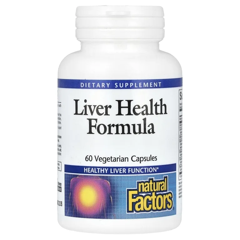 Natural Factors, формула для здоровья печени, 60 вегетарианских капсул