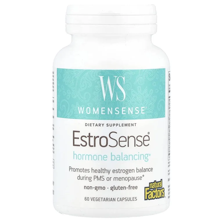Natural Factors, гормональный баланс EstroSense®, 60 вегетарианских капсул