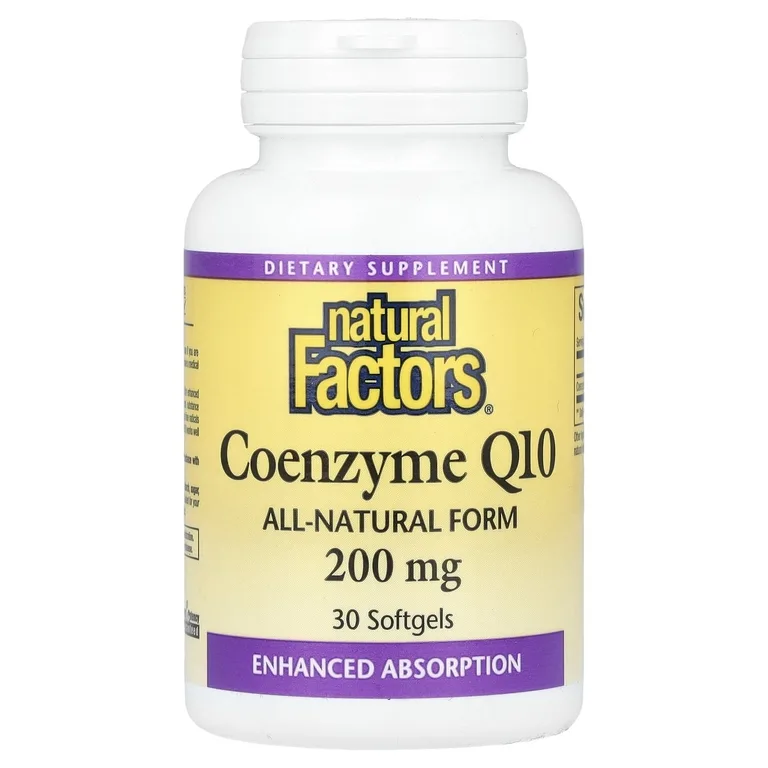 Natural Factors, коэнзим Q10, 200 мг, 30 капсул