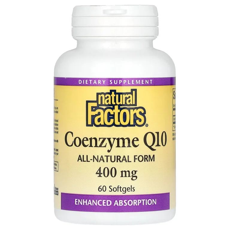 Natural Factors, коэнзим Q10, 400 мг, 60 капсул
