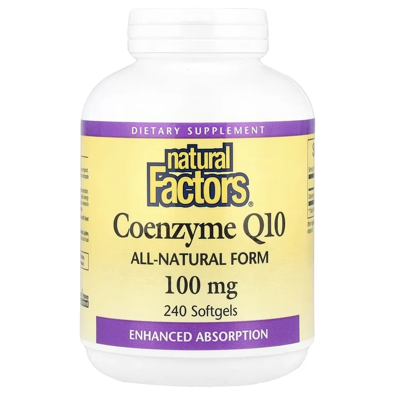Natural Factors, Кофермент Q10, 100 мг, 240 мягких желатиновых капсул