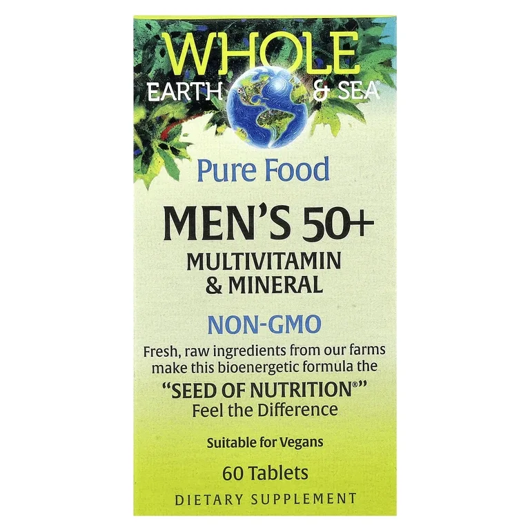 Natural Factors, мультивитаминный и минеральный комплекс для мужчин старше 50 лет, 60 таблеток