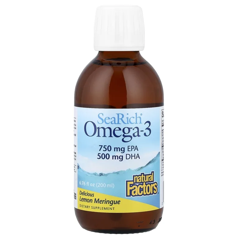 Natural Factors, омега-3, лимонное безе, 200 мл (6,76 жидк. унции)