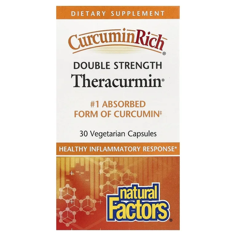 Natural Factors, Theracurmin®, 60 мг, 30 вегетарианских капсул