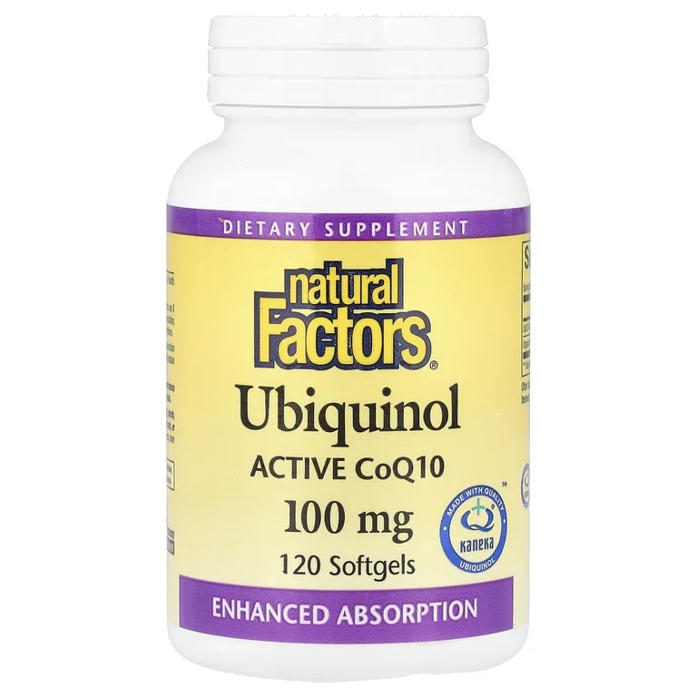 Natural Factors, Убихинол, 100 мг, 120 желатиновых капсул