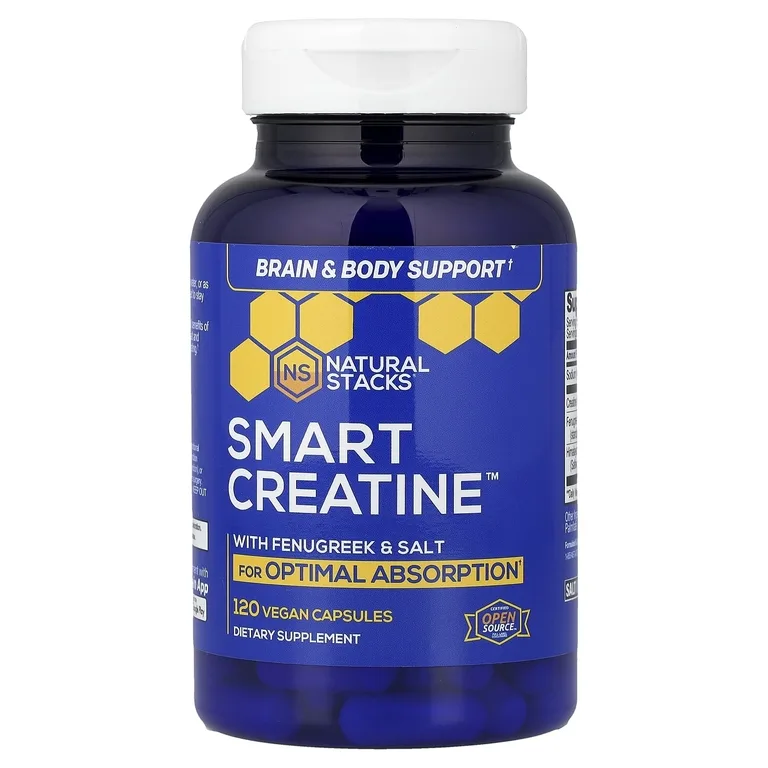 Natural Stacks, Smart Creatine™, 120 веганских капсул