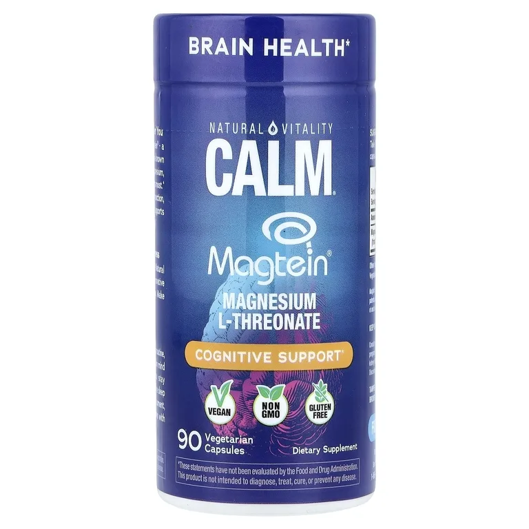 Natural Vitality, Calm®, Magtein®, L-треонат магния, 90 вегетарианских капсул