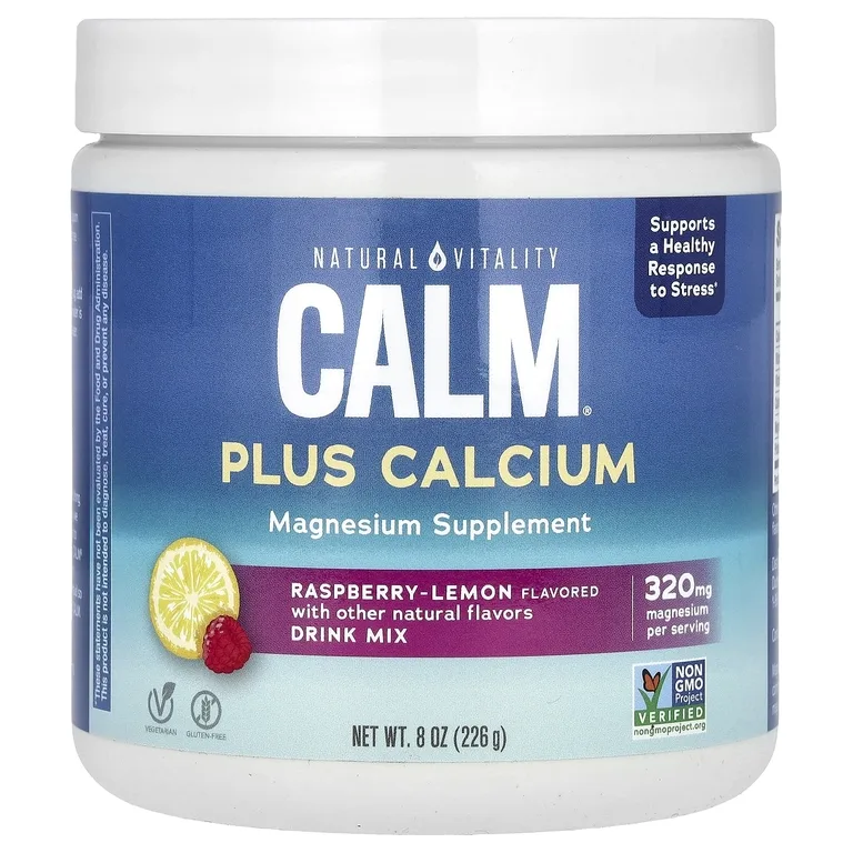 Natural Vitality, CALM®, с кальцием, со вкусом малины и лимона, 226 г (8 унций)