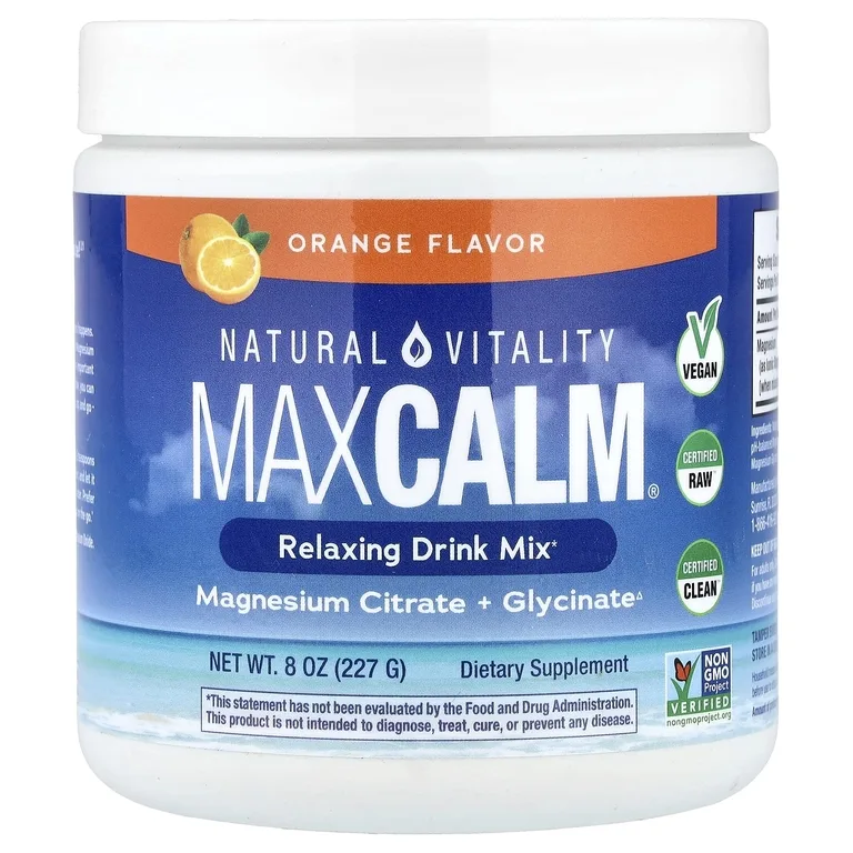 Natural Vitality, MaxCalm® расслабляющая смесь для приготовления напитка, апельсин, 227 г (8 унций)