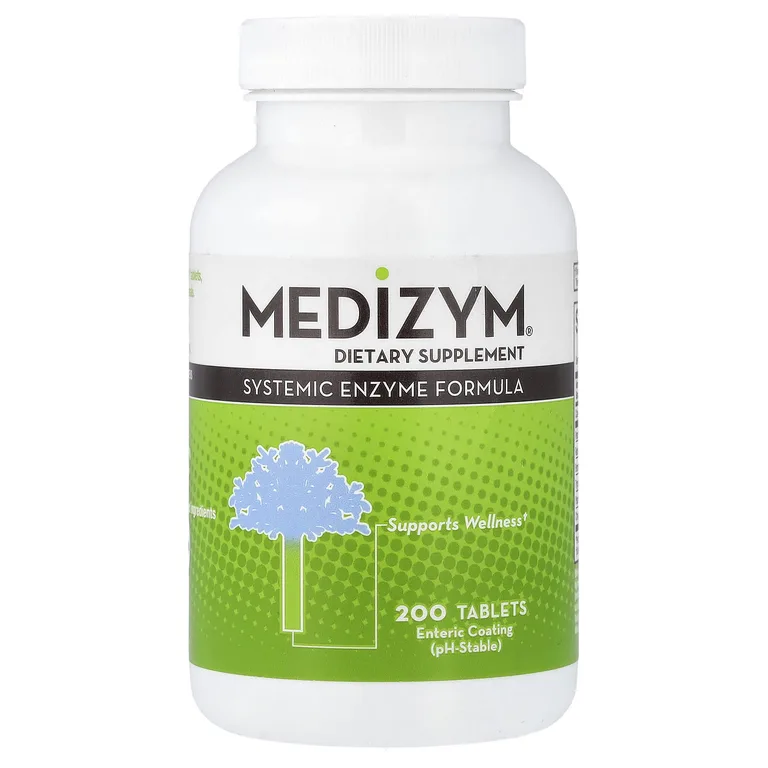 Naturally Vitamins, Medizym®, формула системных ферментов, 200 таблеток