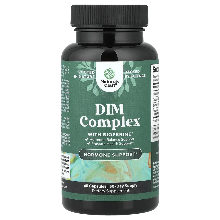 Nature's Craft, Комплекс DIM с BioPerine®, 60 капсул