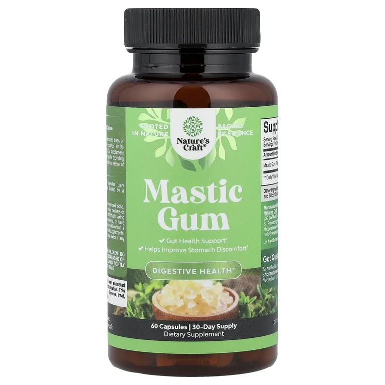 Nature's Craft, мастиковая смола, 60 капсул (500 мг в 1 капсуле)
