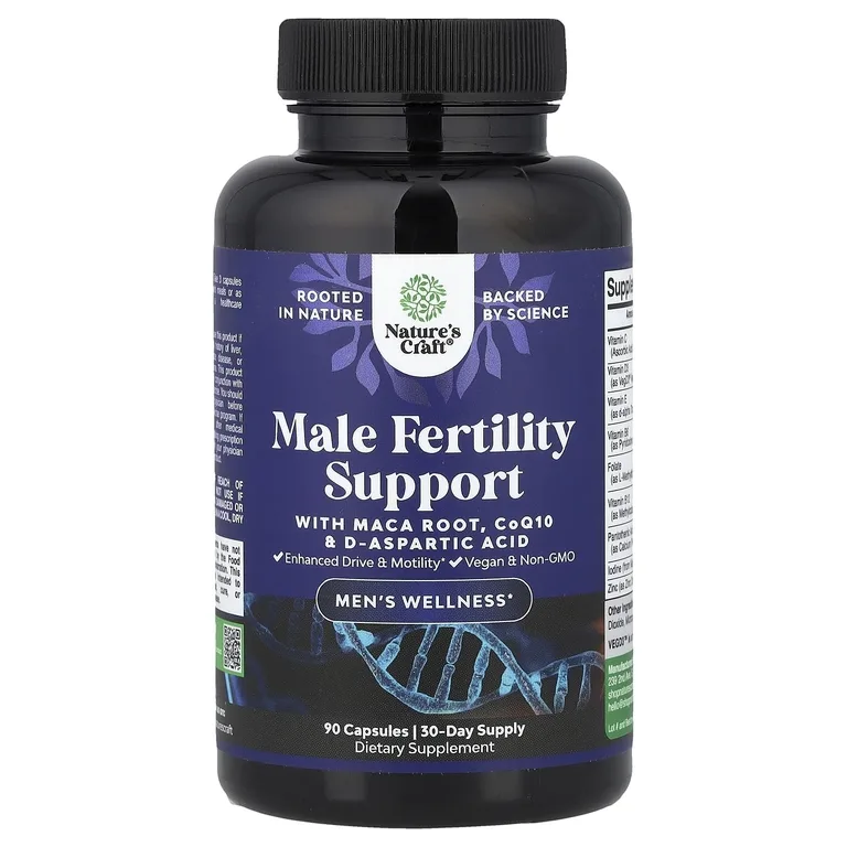 Nature's Craft, Men's Wellness, поддержка мужской фертильности, 90 капсул