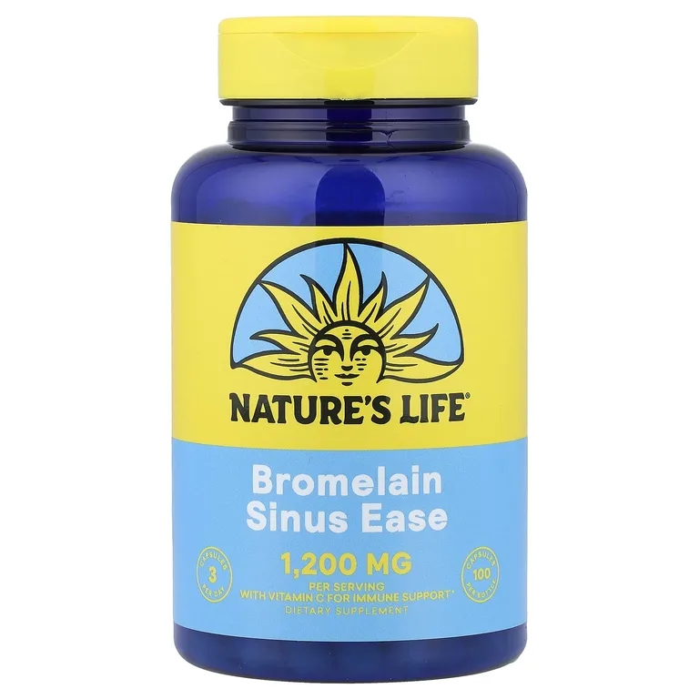 Nature's Life, бромелаин, 100 вегетарианских капсул