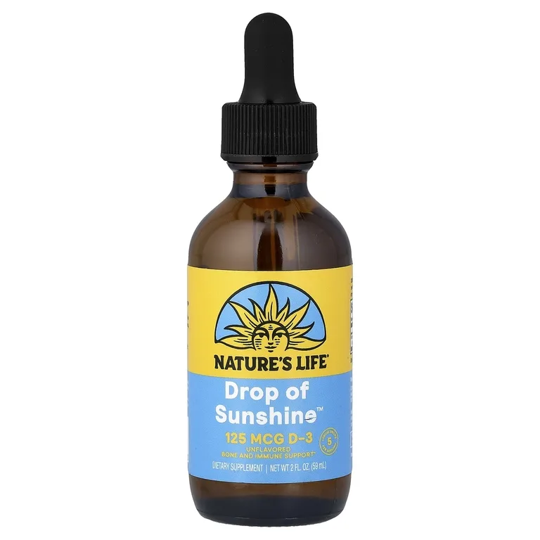 Nature's Life, Drop Of Sunshine™, без добавок, 59 мл (2 жидк. унции)