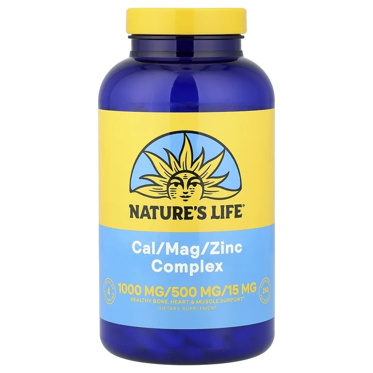 Nature's Life, комплекс кальция, магния и цинка, 250 капсул