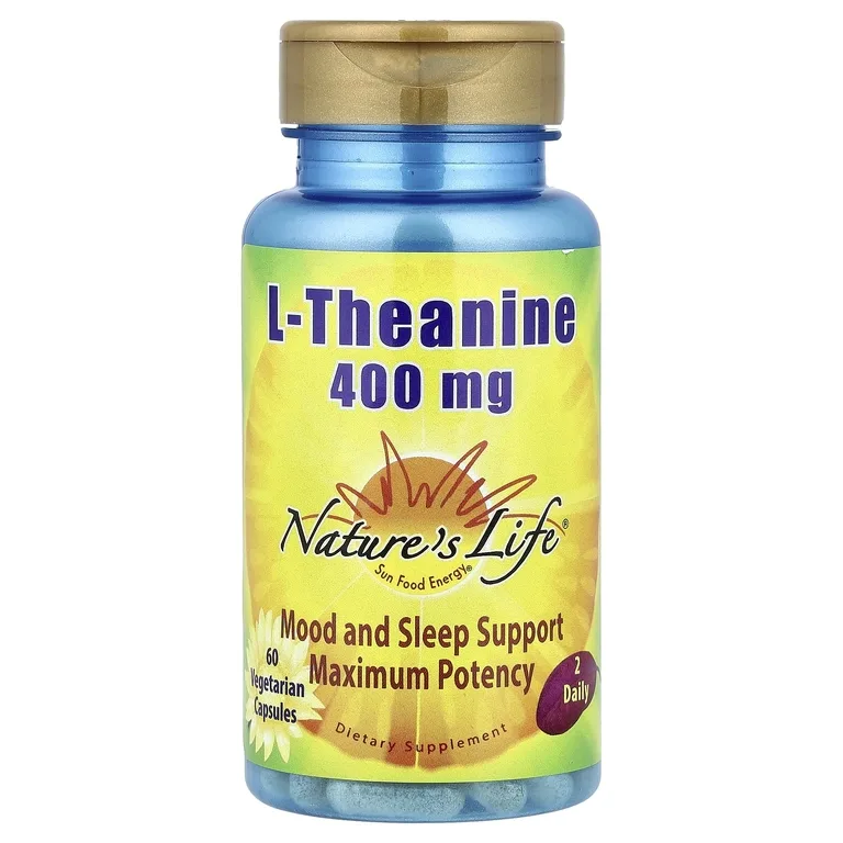 Nature's Life, L-теанин, 60 вегетарианских капсул