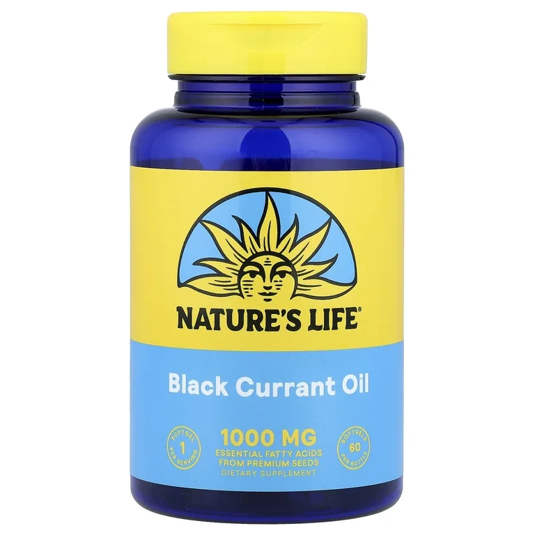 Nature's Life, Масло черной смородины, 1000 мг, 60 мягких таблеток