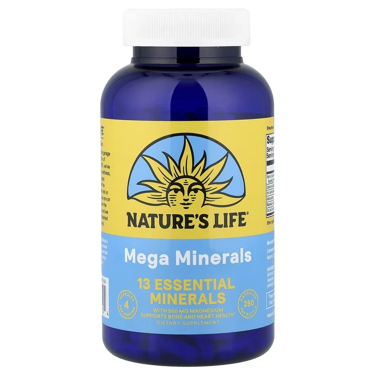 Nature's Life, Mega Minerals, 250 капсул