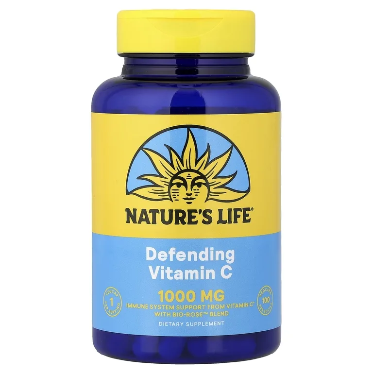 Nature's Life, защита витамина C, 100 растительных капсул
