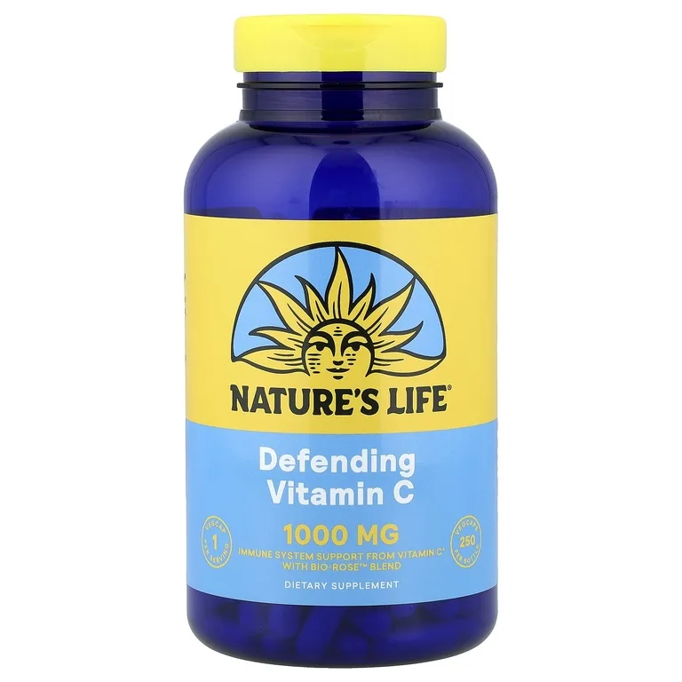 Nature's Life, защита витамина C со смесью Bio-Rose™, 250 растительных капсул