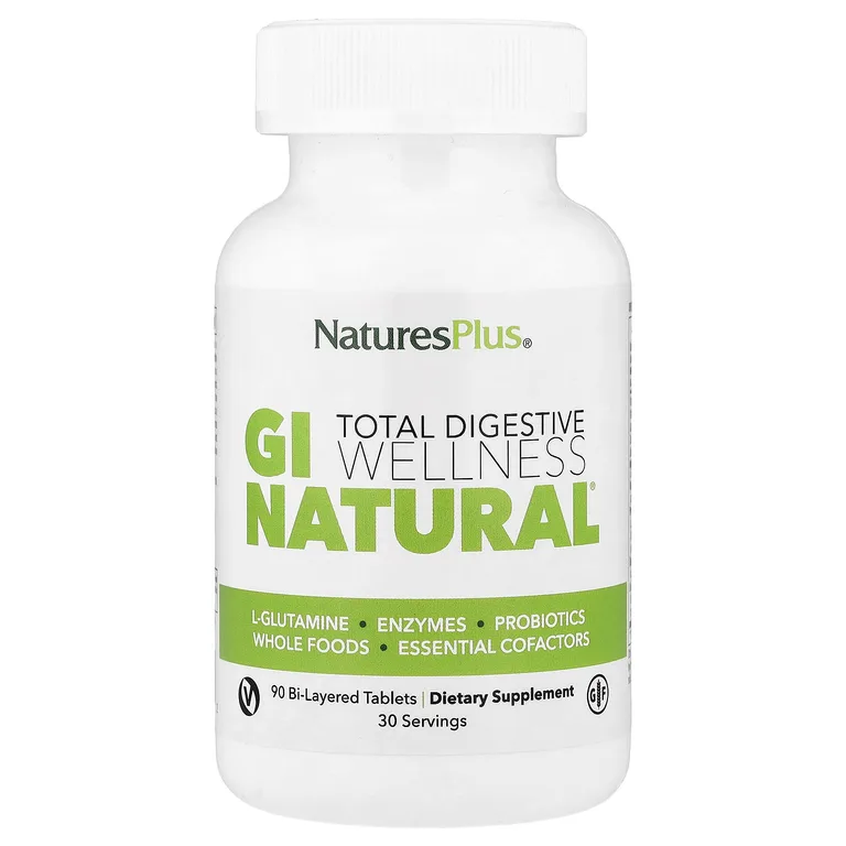 Nature's Plus, Комплексная поддержка пищеварения, 90 двухслойных таблеток
