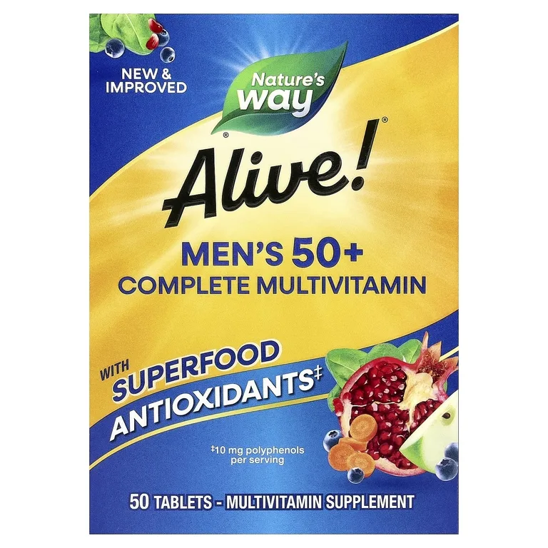 Nature's Way, Alive!®, комплекс мультивитаминов для мужчин старше 50 лет, 50 таблеток