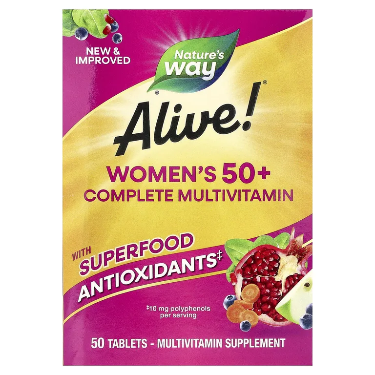 Nature's Way, Alive!®, комплекс мультивитаминов для женщин старше 50 лет, 50 таблеток
