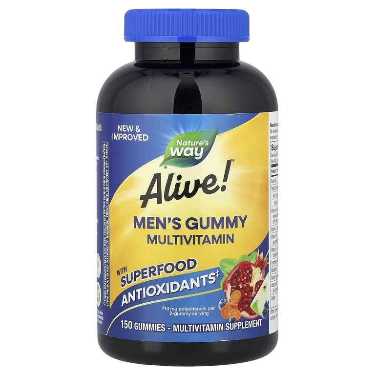 Nature's Way, Alive!®, мультивитамины для мужчин, фруктовый вкус, 150 жевательных таблеток