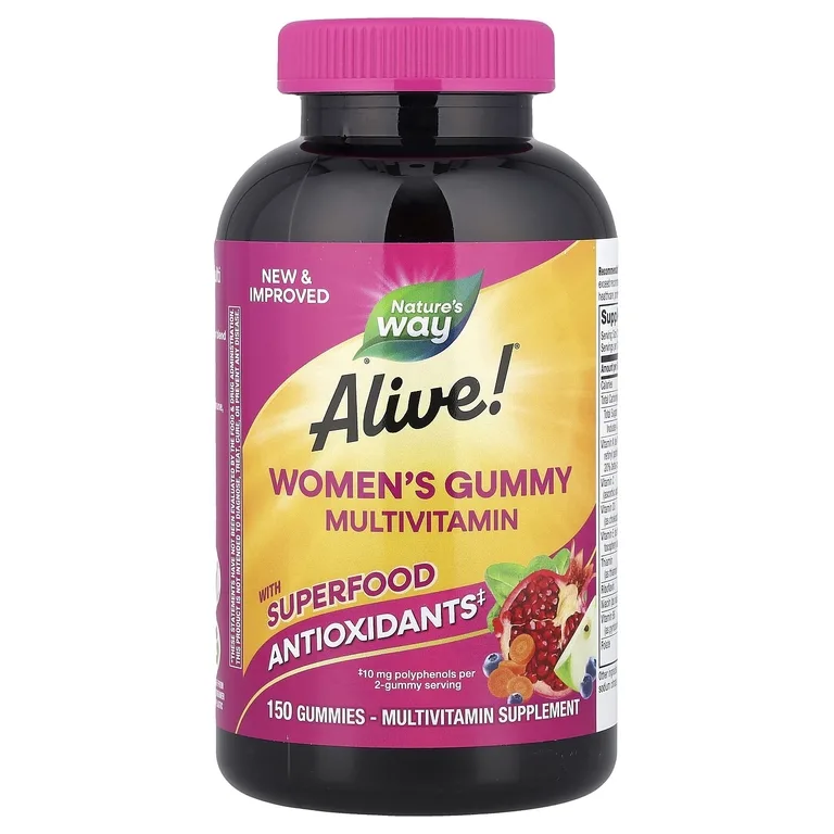 Nature's Way, Alive!®, жевательные мультивитамины для женщин, с ягодным вкусом, 150 жевательных таблеток