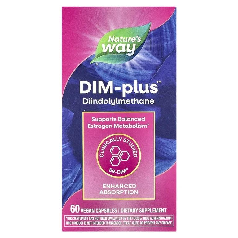 Nature's Way, DIM-Plus™, добавка с дииндолилметаном, 60 веганских капсул