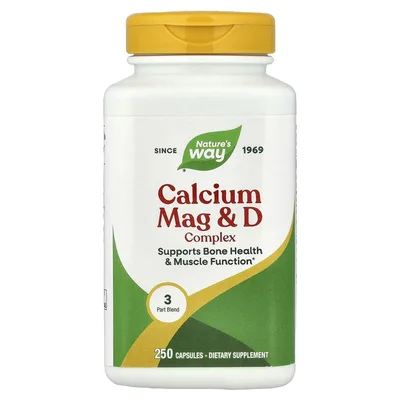 Nature's Way, комплекс с кальцием, магнием и витамином D, 250 капсул