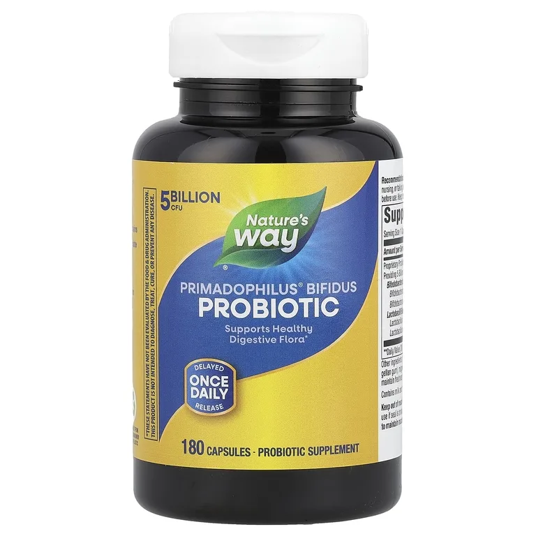 Nature's Way, Primadophilus®, бифидобактерии, пробиотик, 5 млрд КОЕ, 180 капсул