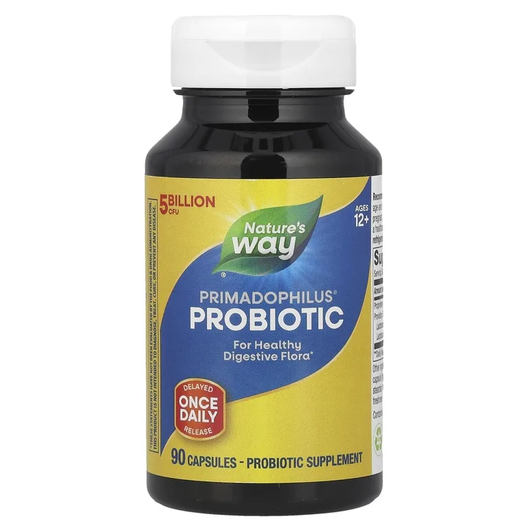 Nature's Way, Primadophilus®, пробиотик, для детей старше 12 лет, 5 млрд КОЕ, 90 капсул